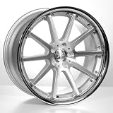 20 Cs10 Bmw Wheels & Tires Pkg - Matte Silver Face W Chrome Lip-(4Pcs) by Audio City Wheels