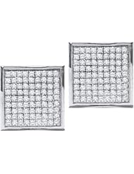 0.05CT DIAMOND MICRO PAVE EARRINGS