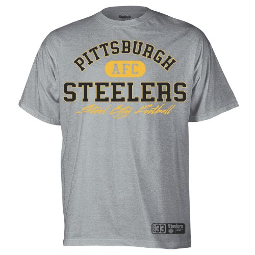 NFL Men's Pittsburgh Steelers Classic Slogan Tee (Grey, X-Large)