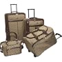 American Flyer AF Signature 4-Piece Luggage Set - Brown