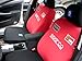 sparco racing universal car seat cover - 10pcs full set...red/black - FREE gift of Non-slip Dash Grip Pad mat Image