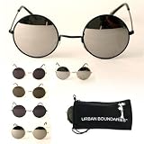 UB John Lennon Style Mirror Lens Sunglass (1.75" x 1.75" Lens Dimensions)
