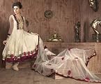 Cream Color Net Suit with Dupatta LMMBL3011A