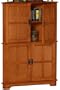 Craftsman 36"w Corner Cabinet With Wood Doors, WOOD 36", DARK OAK