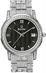 Men's Stainless Steel Swarovski Crystal Dress Watch