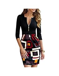 V-neck Sheath Polyester  Dress