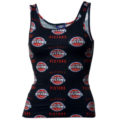 Detroit Pistons Ladies Navy Blue Maverick Lounge Tank Top (Medium)
