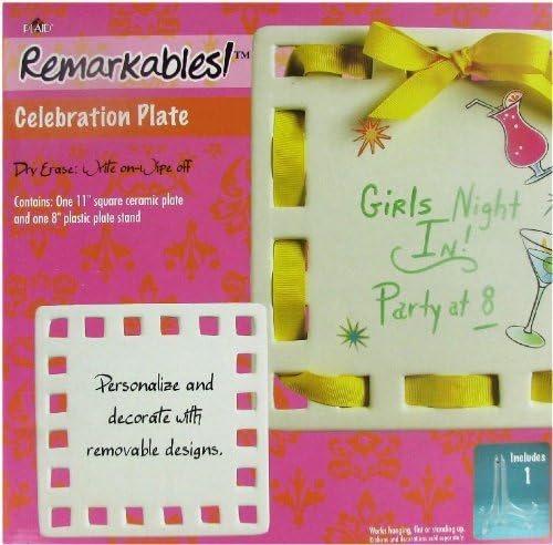 Personalized 11 Inch Square Ceramic Celebration Plate