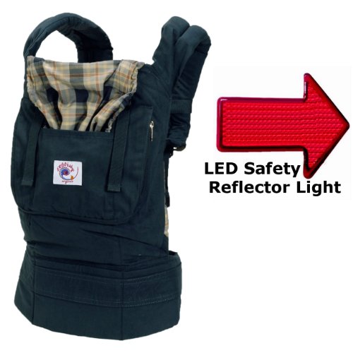 Buy Low Price Cozy Ergo Baby BCO417NP Organic Highland Navy Plaid Baby Carrier and LED Safety Reflector Light B004UUIR92