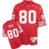 Jerry Rice #80 San Francisco 49ers NFL Retired Premier Jersey (Red) (XX-Large)