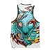 INTO THE AM Digital Wolf All Over Print Rave Tank