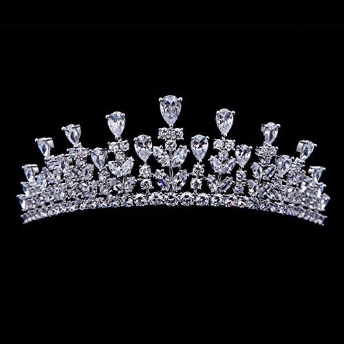 Swarovski Crystals Tiara Bridal Wedding Crown AAA Cubic Zirconia Hair Jewelry Accessories TR15013