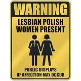  LESBIAN POLISH WOMEN PRESENT  PARKING SIGN POLAND