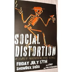 Social Distortion Poster - Concert Sex, Love and Rock 'N' Roll