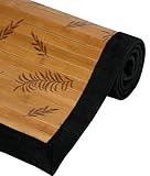 Japanese Style Mat Carpet Flooring - 8ft., 6ft., and 3ft., Bamboo Area Throw Rugs w/ Black Cotton Edge - 3 Sizes, 3 Designs