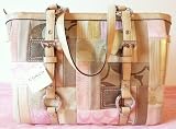 51fDTQ8zUgL. SL160  Authentic COACH Signature Patchwork Gallery Pink/khaki Tote Handbag 13721
