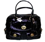 Coach Black Patent Leather Peyton Large Carryall Handbag 13051 $898