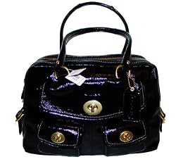 Coach Black Patent Leather Peyton Large Carryall Handbag 13051 $898