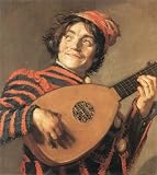 6" x 4" Greeting Card Hals Buffoon Playing a Lute