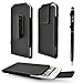 Hy PU Leather Holster Case with 360° Rotating Degree Belt Clip Compatible with Apple Iphone 6 4.7''/Apple 6s includes Hy Stylus Pen (Black)