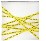 Do Not Cross Shower Curtain
