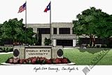 Angelo State University Rams NCAA 14 &acute; x 10 &acute; Limited Edition Lithograph ( Unframed ) - B0009RA4M8