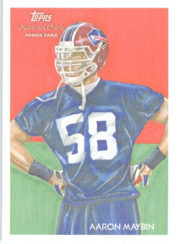 2009 Topps National Chicle #C9 Aaron Maybin Buffalo Bills Football Rookie Card (RC) Mint Condition- Shipped In Protective ScrewDown Display Case!