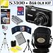 Nikon Coolpix S3100 14 MP Digital Camera (Black) + EN-EL19 Battery + 8GB Deluxe Accessory Kit