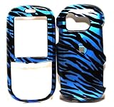 Blue Zebra Strips Snap on Hard Protective Cover Case for Samsung Intensity  ....