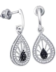 0.25CT BLACK DIAMOND MICRO-PAVE EARRING