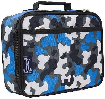 Wildkin Blue Camo Lunch Box. Cute, lunch, box, cool, personalized, kids, compartments, toddler