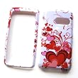 LG Rumor Touch LN510 (Sprint) Snap-on Protector Hard Case Image Cover "Red Hearts" Design