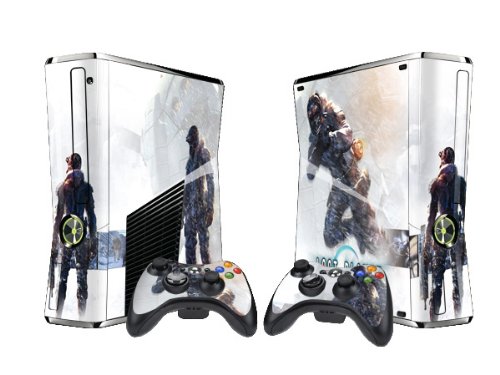 Protector Skin Decal Sticker for Xbox 360 Slim (1 piece for the game console & 2 pieces for 2 controllers)