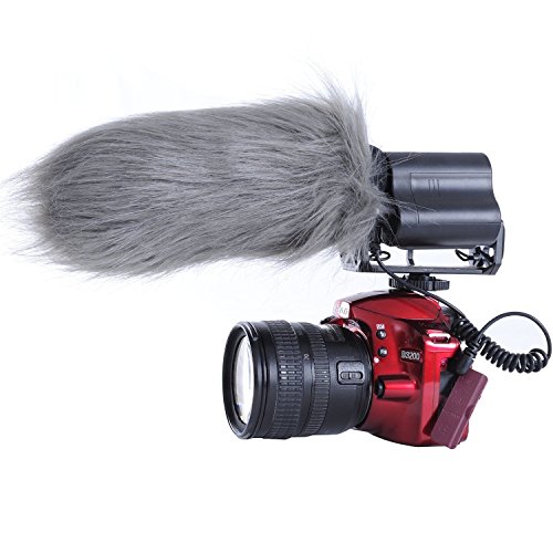 Movo ws3 furry outdoor microphone windscreen muff for l…