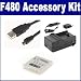 Fujifilm FInepix F480 Digital Camera Accessory Kit includes: SDNP40 Battery, SDM-142 Charger, USB8PIN USB Cable