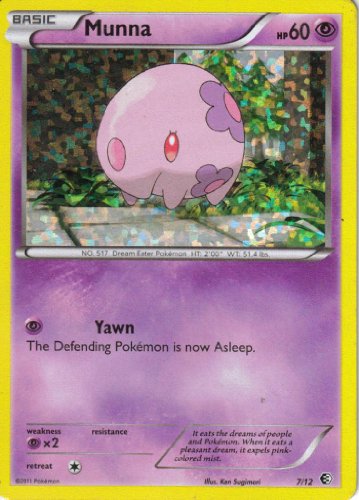 Pokemon Black & White MUNNA RARE PROMO HOLO FOIL CARD #7/12