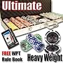 500 Ultimate Poker Chip Set with Free WPT Rule Book. 14 Gram Heavy Weighted Poker Chips.