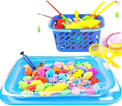 Talisu Fishing Game Bath Toy Set for Kids with Fish and Fishing Pole (Pattern 7)