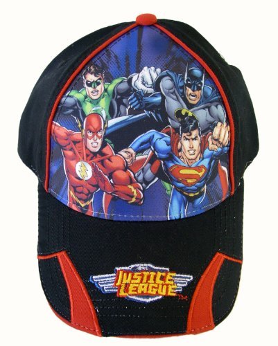 Justice League Boy's Baseball Cap - Justice League Featuring Superman, Batman, Flash, And Green Lanturn