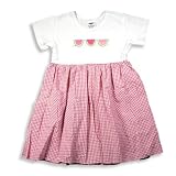 Mulberribush - Girls Short Sleeve Dress, White, Red