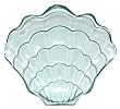 Clear Spanish Recycled Glass Large Clam Shell Dish 13.5"L x 12"W