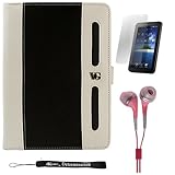 Black w/ Off-Wite Protective Slim and Durable Professional Faux Leather Por ....