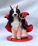 CAVALIER KING CHARLES Black and White TINY Devil DTD80B