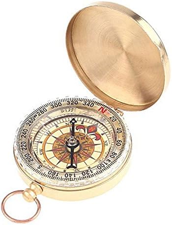 CCrystal Classic Camping Hiking Portable Pocket Style Watch Flip-Open Compass Outdoor Navigation Tools