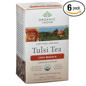 Organic India Tulsi Chai Masala 19 Ounce Boxes Pack of 6 by Organic India