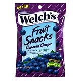 Welch's Fruit Snacks, Concord Grape, 5-Ounce Bags (Pack of 12)