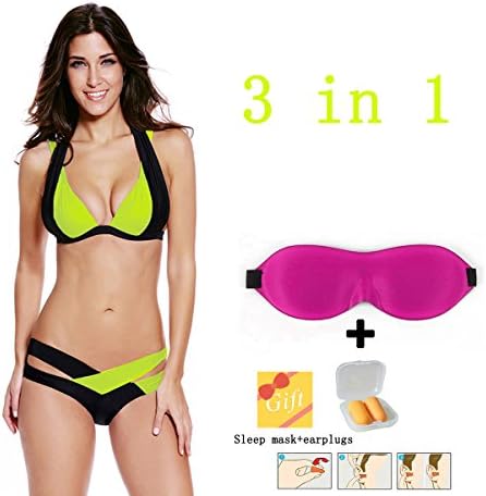 Rebecca Rada Sexy Women's Cross Criss Bandage Push Up Swimsuits Bikini Sets Yellow Green