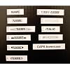 Pack of 12 customized Iron on name tapes tags for childrens school clothes. Easy to apply with a standard iron, No sewing needed. With name of your choice.