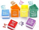 6 x Teachers Stampers WELL DONE, SUPER, GREAT, NICE WORK, VERY GOOD, TERRIFIC