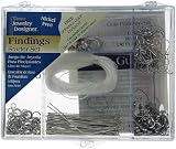 Silver Jewelry Findings Starter Kit w/ Case - 178 Pcs